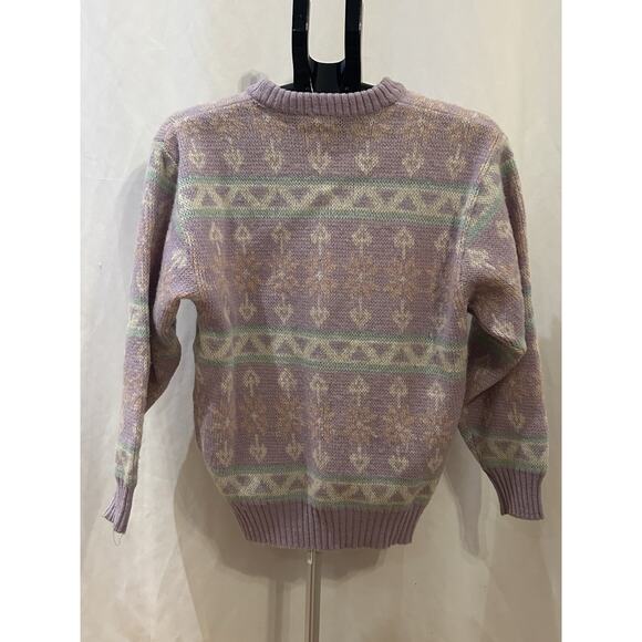 ICEWOOL Women's Purple Multicolored Wool Sweater Size Small - Picture 2 of 3